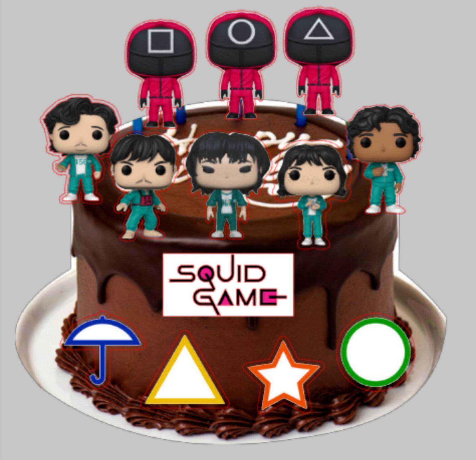 squid game cake topper (1set) | Lazada