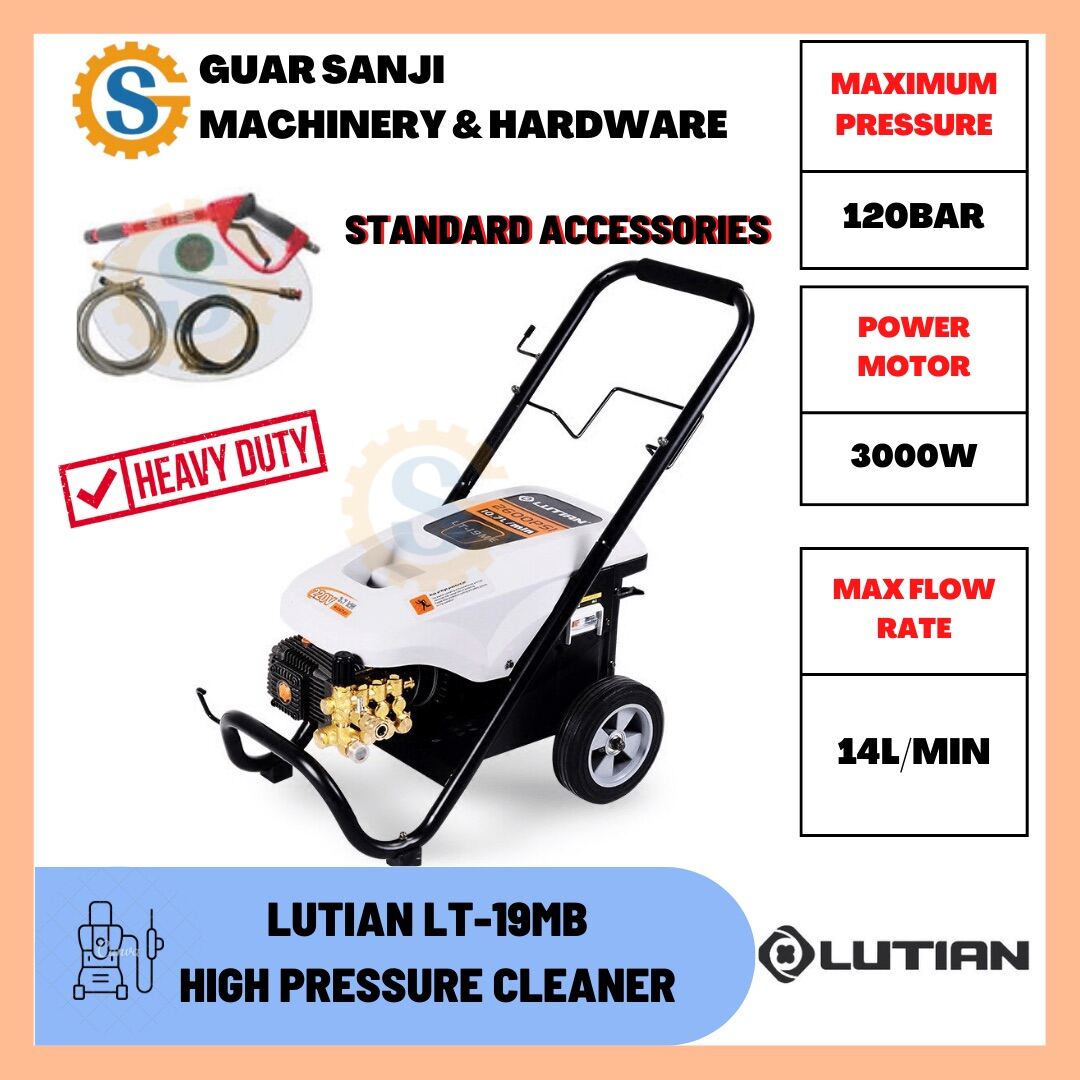 LUTIAN HIGH PRESSURE CLEANER LT19MB 120BAR WATERJET POWERJET (HEAVY