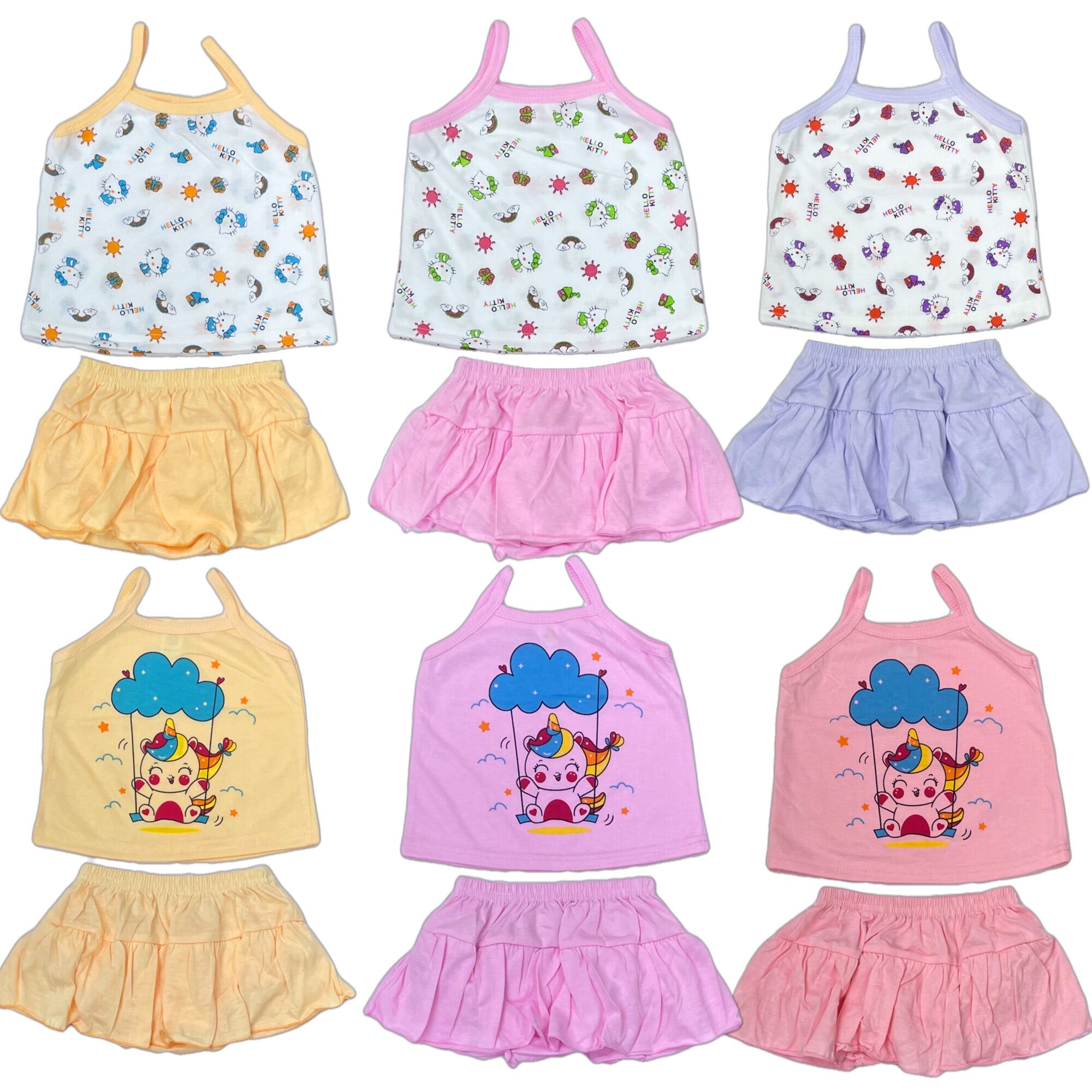 Pcs Baby Dress Assorted To 12 Months Old Cute Prints Cotton Lazada PH