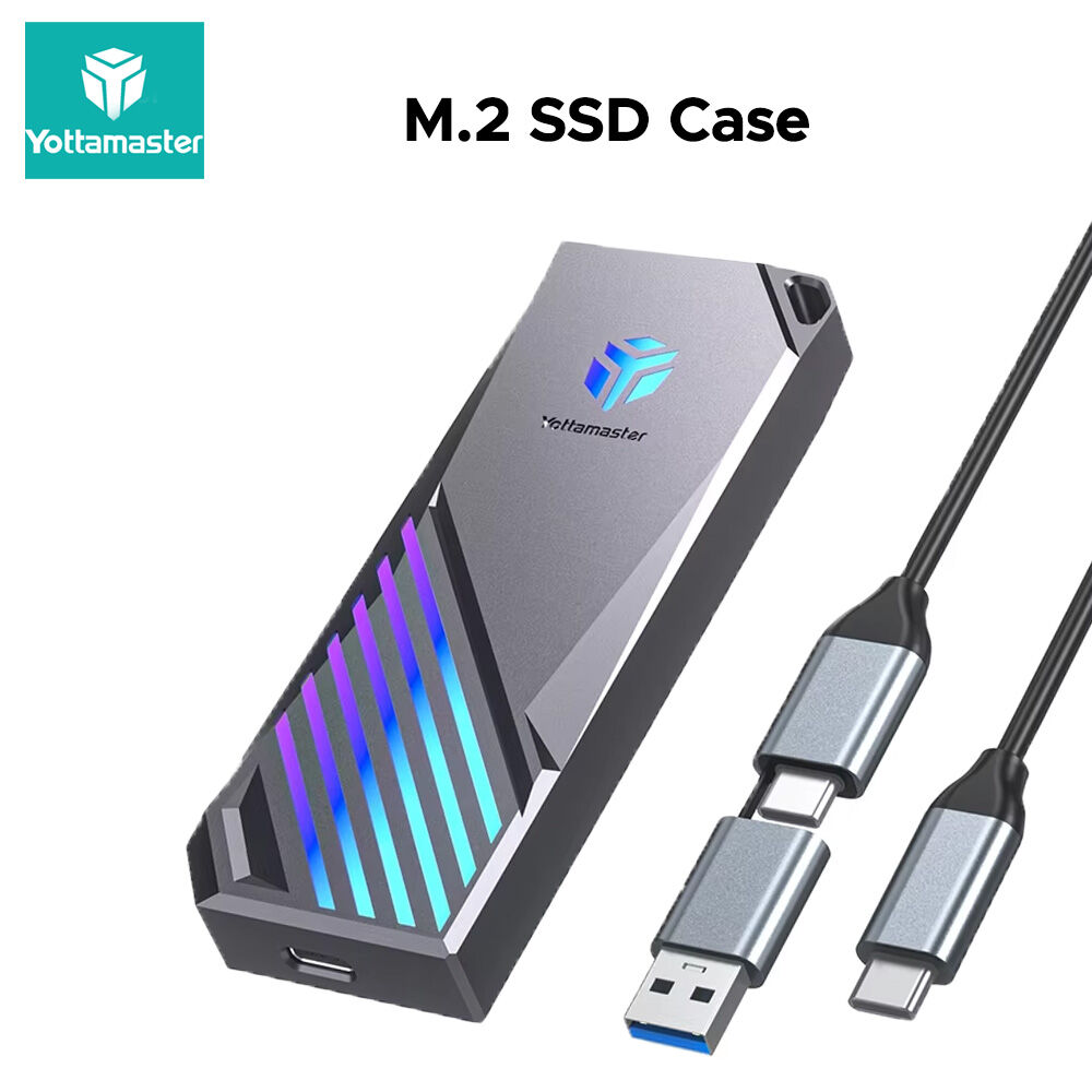 Yottamaster 8TB M.2 SSD Case 10Gbps NVMe 5Gbps SATA NGFF Hard Drive Enclosure Type C Dual Protocols Case ราคา 1,167 บาท*ส่งฟรี