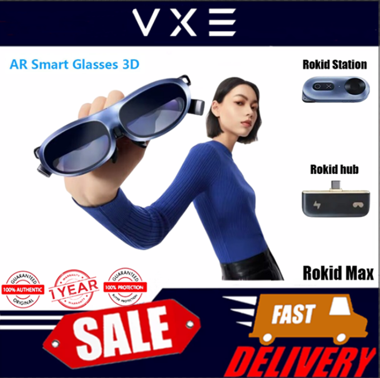VXE Rokid Max 3D AR Smart Glasses Max/ Rokid Hub screen Game Viewing Device AR Glasses for iPhone Huawei Samsung Cast Screen Mobile Phone for ROG ally, Ayeneo, SteamDeck and more! - ยี่ห้อ VXE ราคา 10,999 บาท*ส่งฟรี