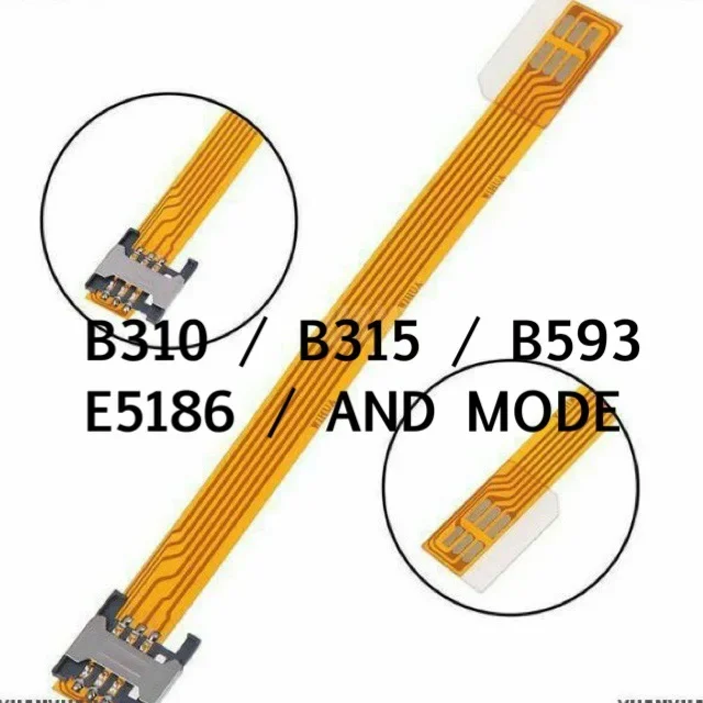 Micro Reverse Sim to Standard Sim Extender Cable For Huawei B618 B818 B715 B525 B528 B310 B315 B593 E5186 Sim Extender
