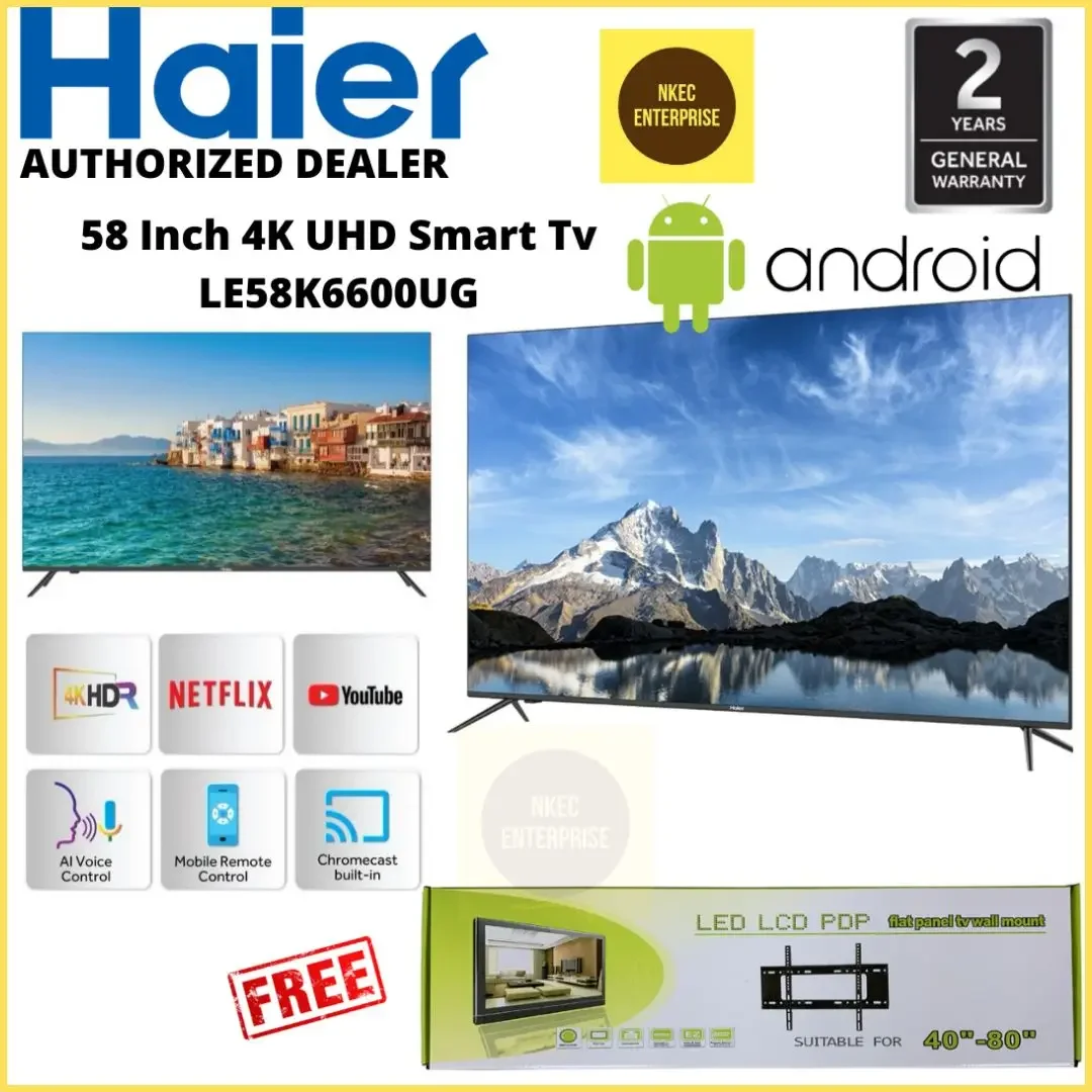 Haier 58 Inch Uhd 4K Smart Android Tv LE58K6600UG