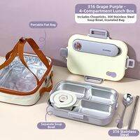 WORTHBUY | Insulated Microwave Safe Lunch Box Stainless Steel 316