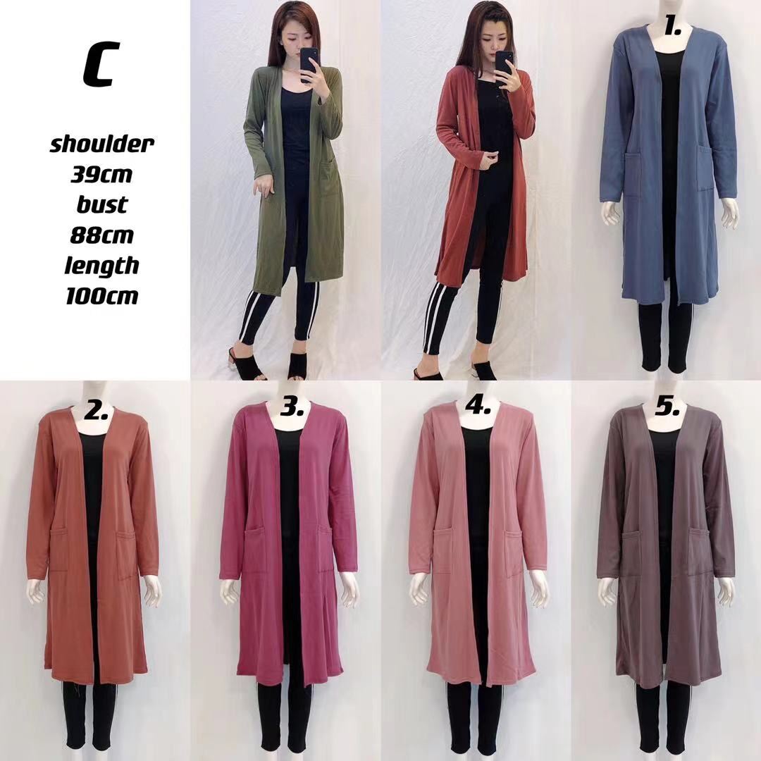 Long 2024 cardigan muslimah