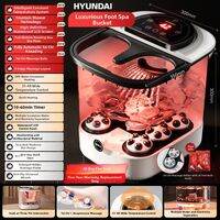 Hyundai | Heating Thermostatic Foot Spa Tub Electric Massage Full Automatic Home Use Deep Design High Quality Material Foot Bath with Temperature Control and Automatic Massage Function