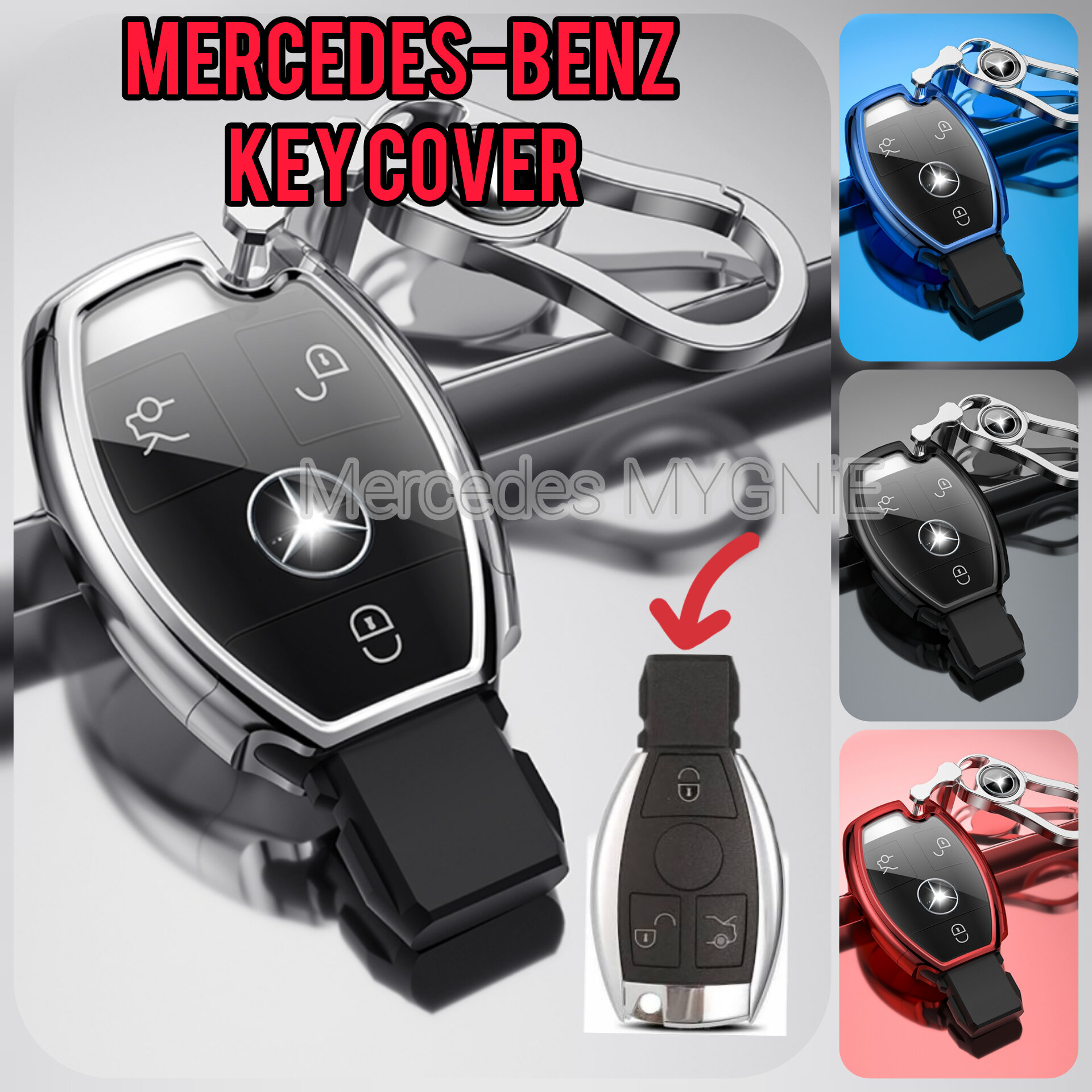 Étui De Protection Pour Porte-clés Télécommande De Voiture, À La Mode, Pour  Mercedes Benz Classe C S W206 W223 S350 C260 C300 S400 S450 S500,  Accessoires De Porte-clés - Temu Belgium