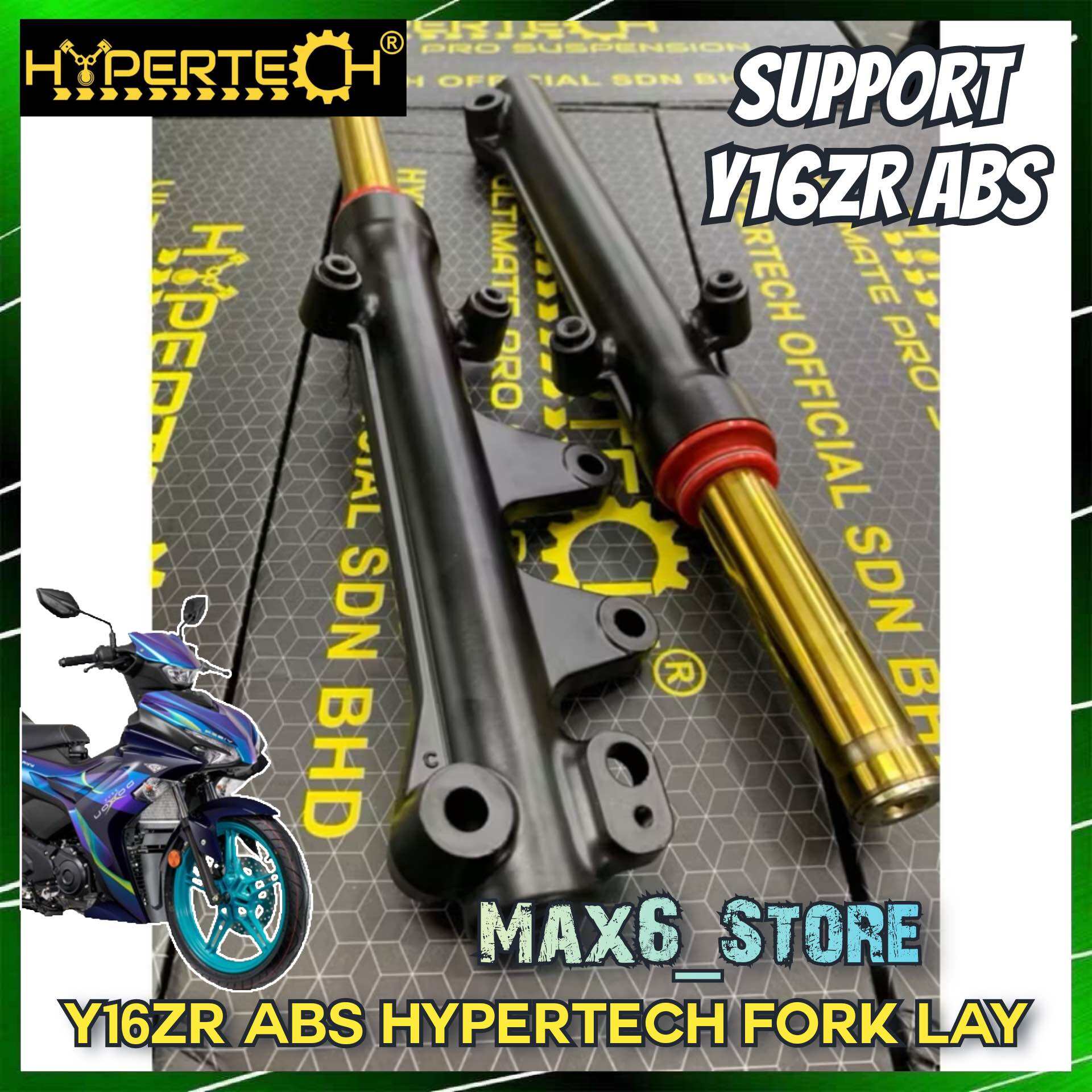 Y16ZR V2 ABS FRONT FORK LAY HYPERTECH STD CUTTING LOWERED 1.5 INCH ULTIMATE X PRO BATANG GOLD 1.5 INCI FORK LAY DEPAN LC155 EXCITER 155 FORK LAY RENDAH