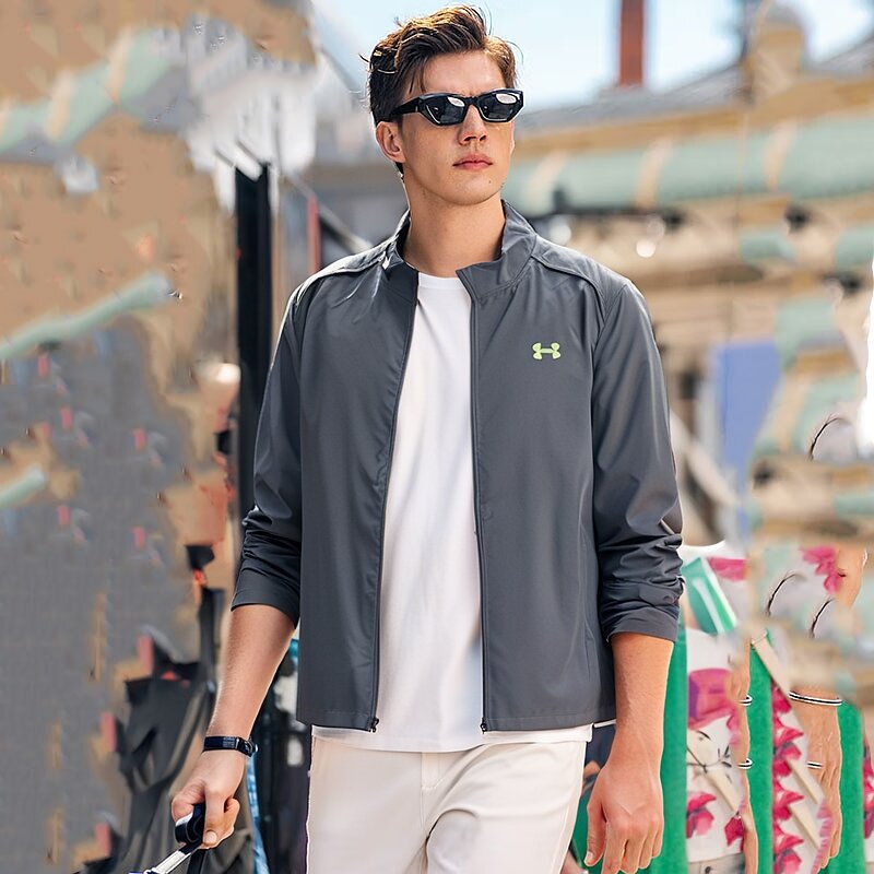 under Armour Men's Woven Jacket Outdoor Sports Casual Fitness Training Waterproof Outerwear Fleece Pullover Shirt Harga  336 Ringgit*Penghantaran Percuma