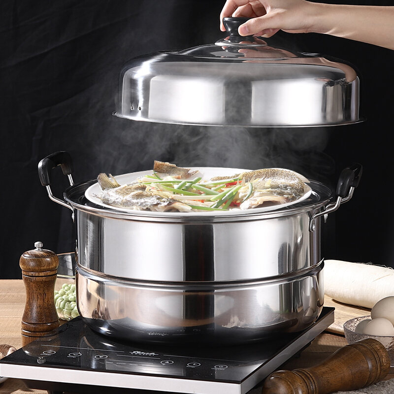 Thick Double Layer Extra Large Household Steamer Stainless Steel 2