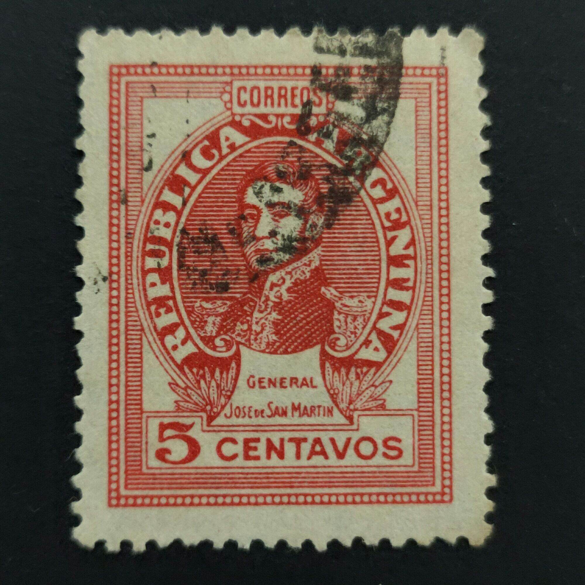 1945 Stamp Argentina-Complete Unique Used.Stamp-5 Centavos General Jose ...