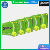 Srixon | 5 Dozen (60 Balls) Dunlop Korea Genuine Srixon Soft Feel 14 Golf Balls Unisex Yellow Ta3607030
