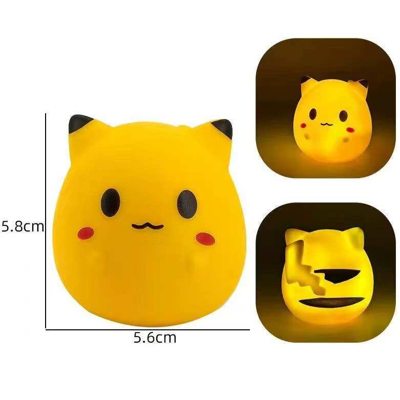Pikachu Night Light Pokémon Glowing Children Toy Pokemon Cute Bedside Lamp Childrens Birthday Christmas Present
