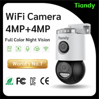 Tiandy 4MP IP Camera Outdoor WiFi AI Human Car Detection Full Color Night Vision Two-way Audio Cloud Storage Weatherproof Security