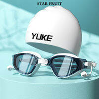 STAR FRUIT Kính bơi HD chống sương mù lớn chống nước Khung Kính bơi unisex bơi cap và kính bơi lặn dụng cụ đi bơi