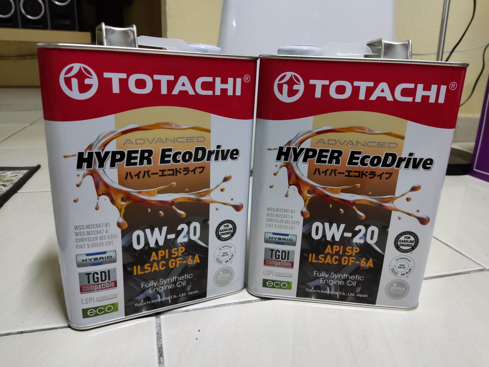 Totachi Fully Synthetic 0W-20 HYPER ECODRIVE API SP | Lazada