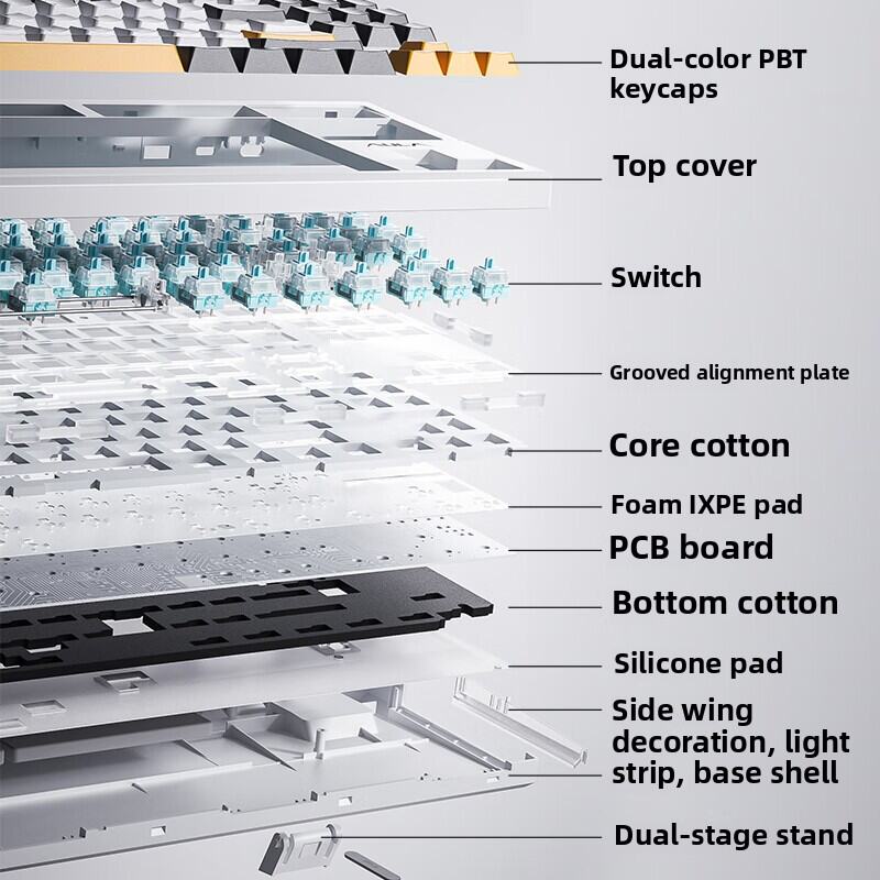 Aula Wolf Spider S87Pro Wireless Mechanical Keyboard Customizable Gaming Office Universal Bluetooth Computer Esports Keyboard. 