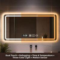QIUZHISE | Smart Touchscreen LED Fogproof Bathroom Mirror