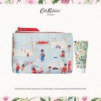 Cath Kidston | Floral Makeup Bag Travel Toiletries Organizer with 30ml Shower Gel Sample Cute Cosmetic Pouch for Women Big Capacity Makeup Storage