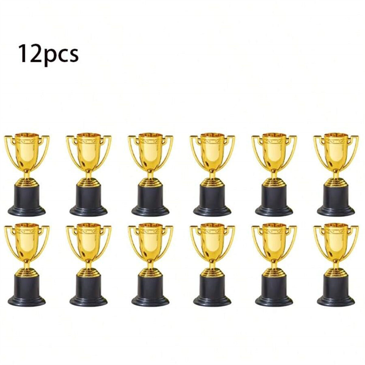 12pcs Mini Trophies For Awards Gold Medal Participation Trophies Sports Tournaments And Competitions Small Souvenirs(4 Inches)