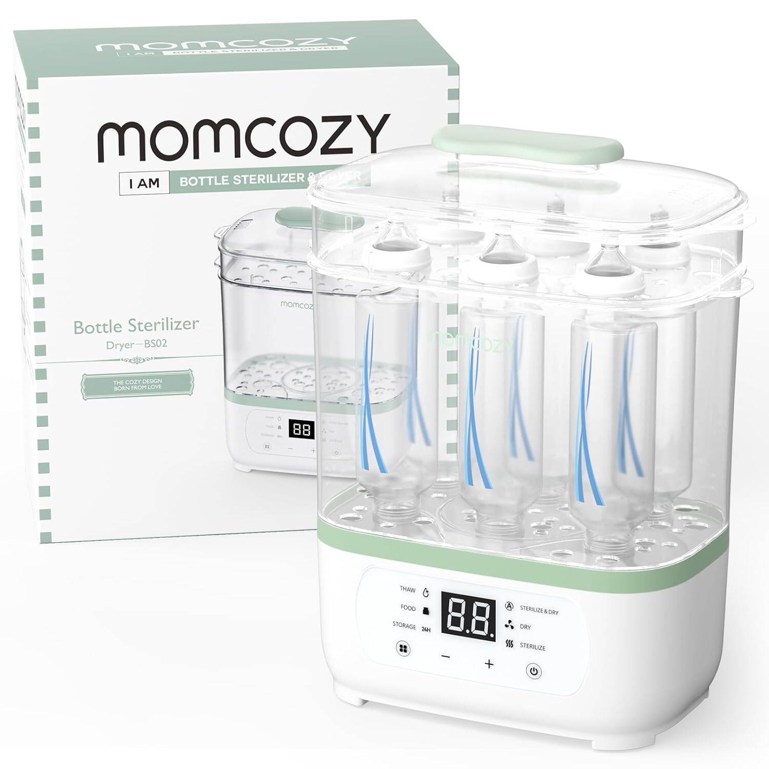 Momcozy Bottle Sterilizer and Dryer 8-in-1 Electric Steam Baby Bottle Sterilizer for Baby Bottles Baby stuffs & Breast Pump Accessories
