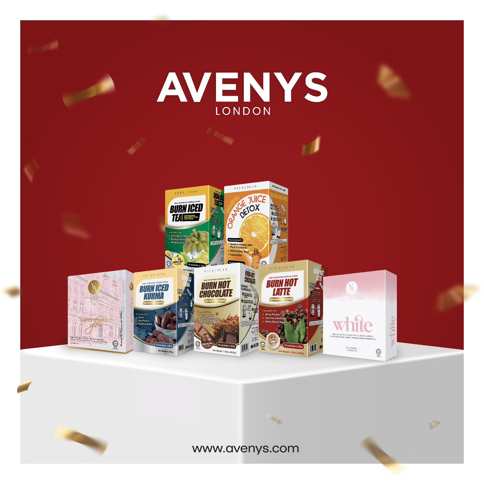 [ORIGINAL] AVENYS VITALICIA Burn Hot Hatte/Burn Iced Kurma/Apple/Tea