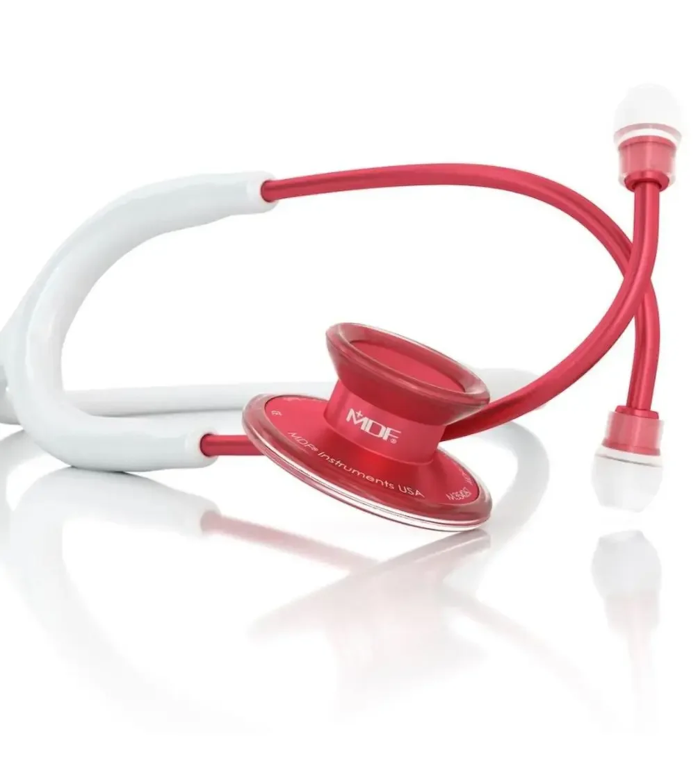 ACOUSTICA® STETHOSCOPE - WHITE/RED