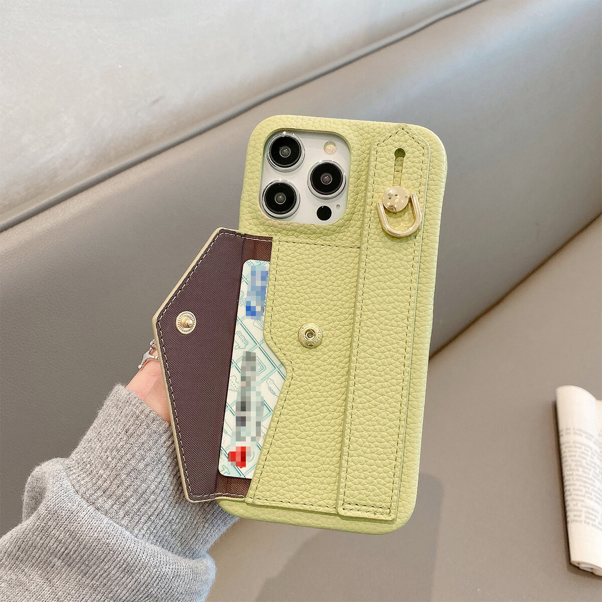 Luxury Leather Phone Case With Card Holder For Iphone Pro Max_voghion.com