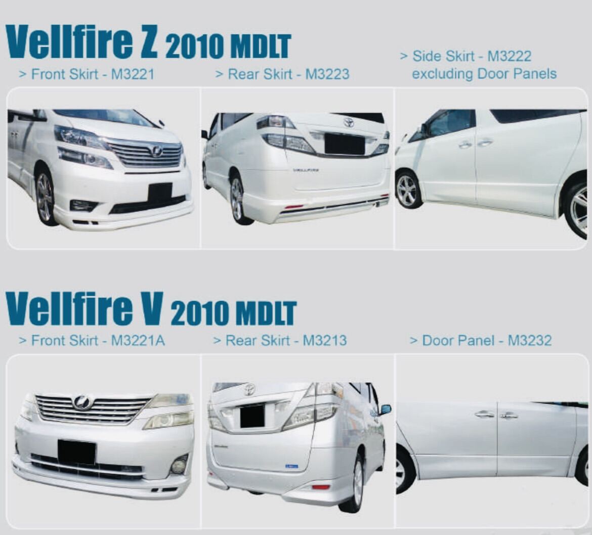 Toyota vellfire anh20 2008 2009 2010 2011 Modellista bodykit body kit