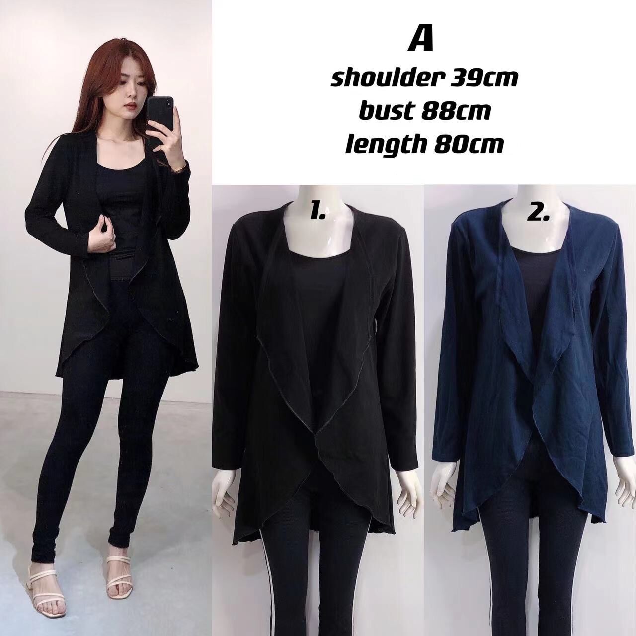 Cardigan Labuh Muslimah Women Cotton 