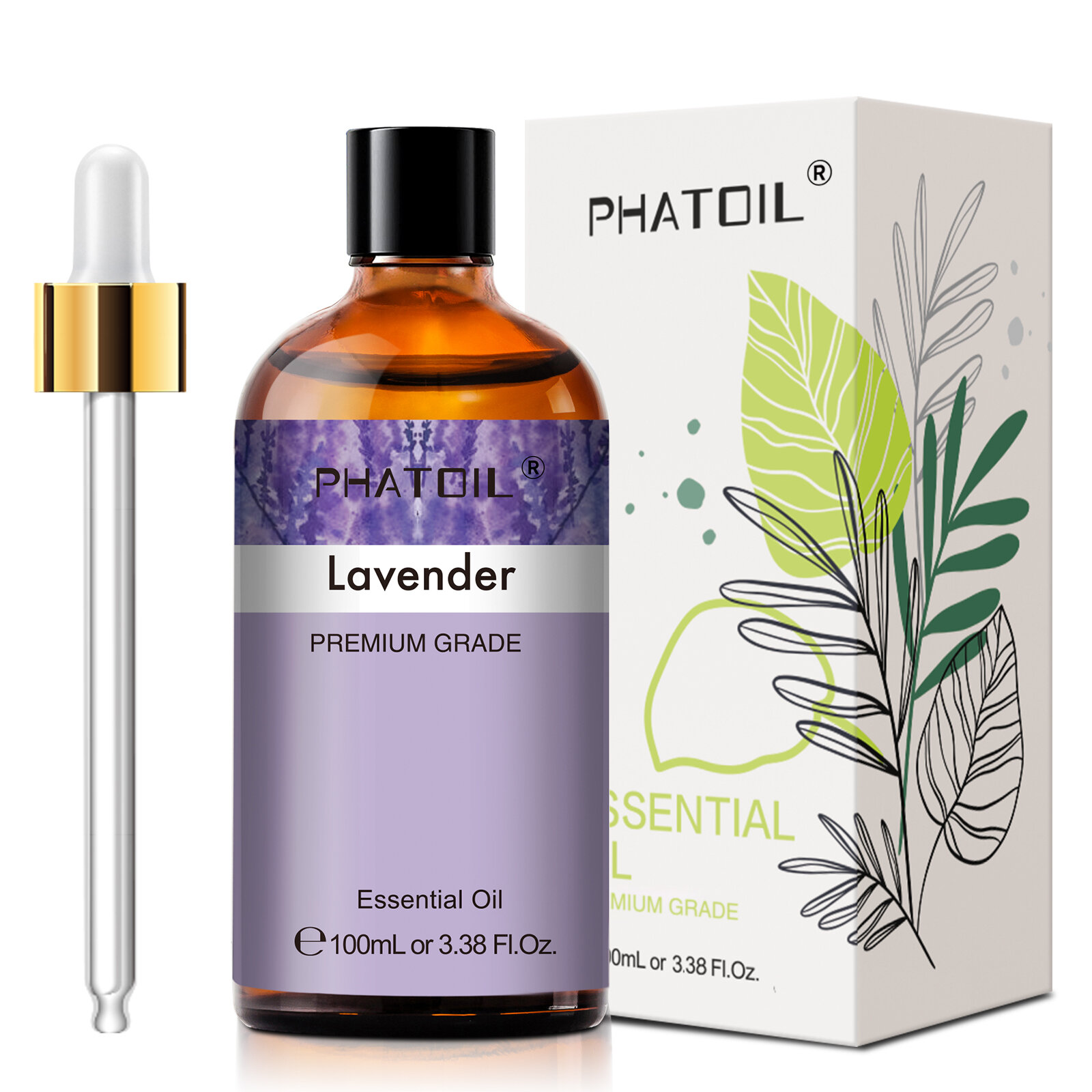 PHATOIL 100ML Eucalyptus Rose Essential Oils Lavender Indian Sandalwood Bergamot Cinnamon Lemongrass Essential Oils For Skin