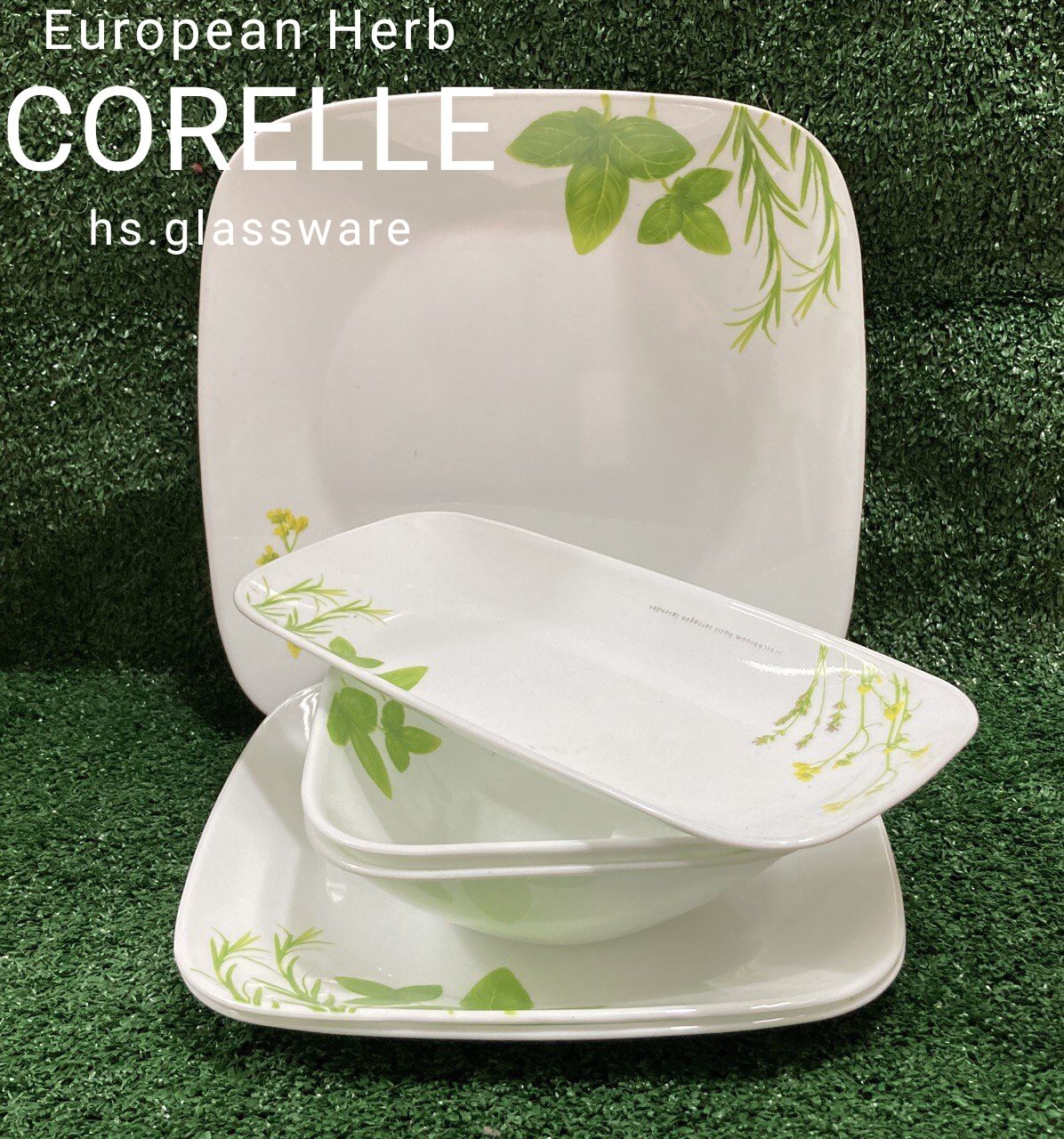 Corelle European Herb Pattern CORELLE 290ml Dessert Bowl European
