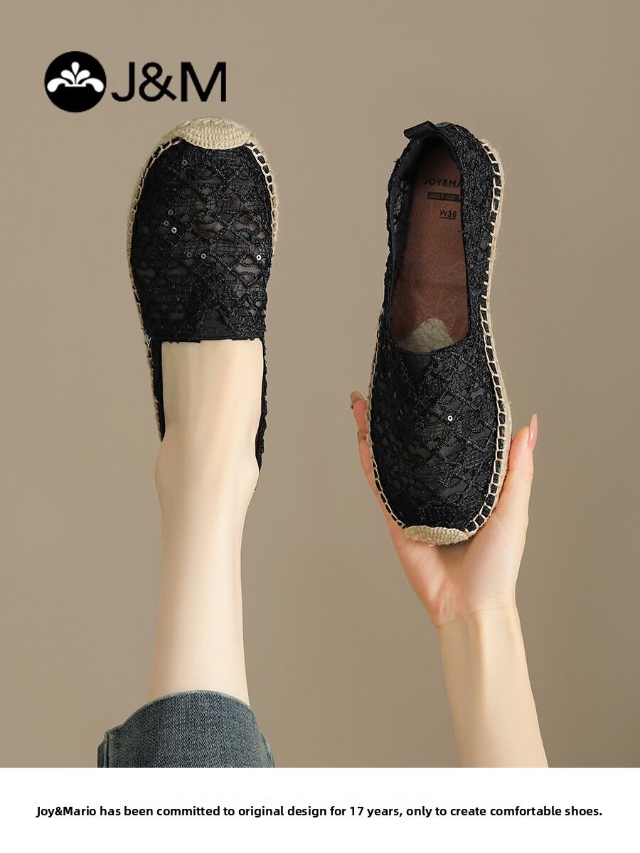 J&M | Women's 2025 Fall Flat Canvas Slip-On Casual Shoes Harga 330 Ringgit*Penghantaran Percuma