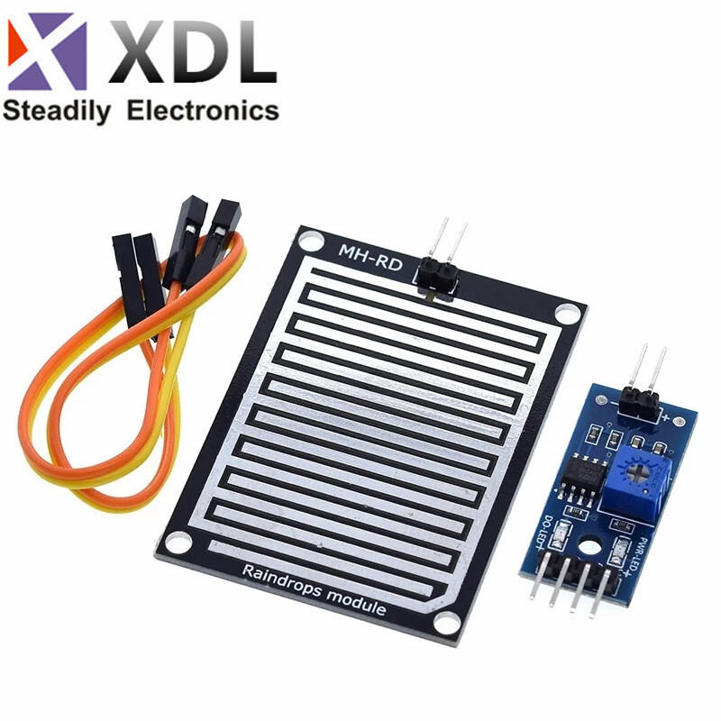 Large Area Raindrop/Rain Weather Sensor Module 5V/12V Waterless Turn-on Switch with Relay Control. 