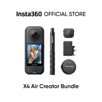 Insta360 X4 Air - Lightweight 165g 8K 360 Camera Invisible Selfie Stick Effect Replaceable Lenses Shoot First & Frame Later Built-in Wind Guard FlowState Stabilization AI-Powered App