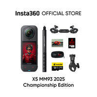 Insta360 X5 - Waterproof 8K 360° Camera Leading Low Light Invisible Selfie Stick Effect Rugged and Replaceable Lens 3-Hour Battery Built-in Wind Guard Stabilization Triple AI Chip Design