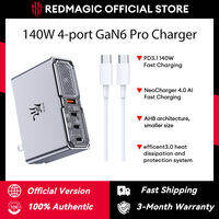 Redmagic Dao 140W 4-Port Gallium Nitride Gan6 Pro PD3.1 Charger 240W Cable Transparent PAD0234