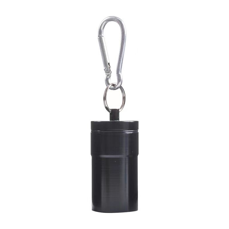 Windproof Aluminum Pocket Ashtray With Lid Portable Keychain Tube_voghion.com