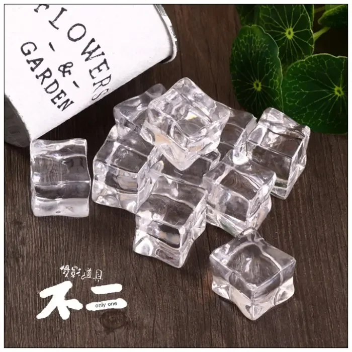 Simulation Transparent Fake Ice Cube 3cm Commercial Photography Fake Ice Cube 29 Free Shipping