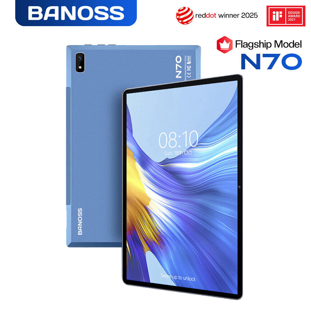 【2025 TOP3】รองรับภาษาไทย🔥BANOSS N70 tablet 10.1นิ้ว แท็บเล็ต 6GB 8GB 10GB RAM 128GB 256GB 512GB ROM Android 11 แท็บเล็ตของแท้ รองรับ4G ใส่ได้สองซิม 8800mAh battery❗ ประกันเครื่อง 12 ด. ประกันซอฟแวร ราคา 5,385 บาท*ส่งฟรี