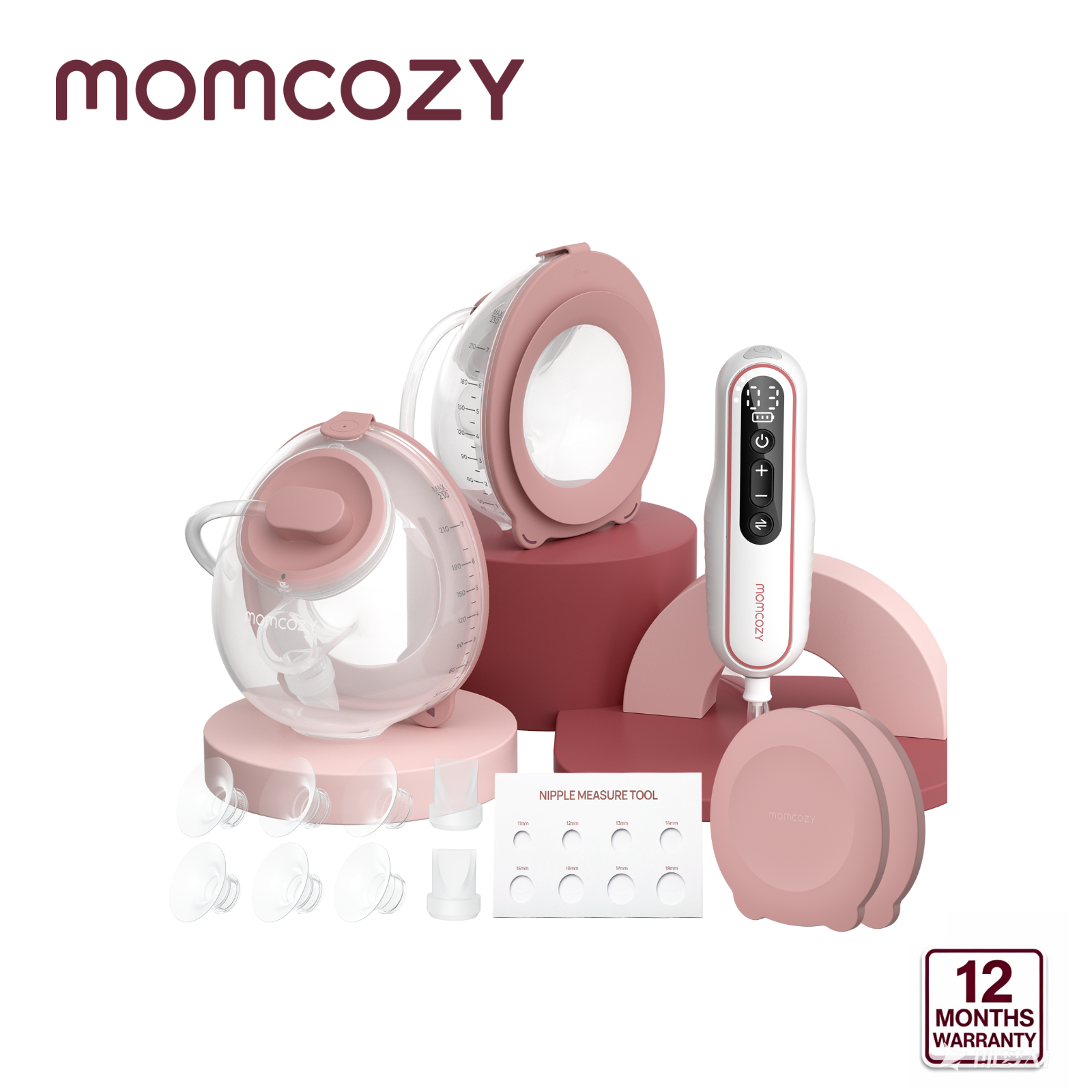 Momcozy V2 Pro Electric Breast Pump - Ultralight & Compact, Portable Double Breast Pump Handsfree with 3 Suction Levels & 15 Levels, Quiet Pumping Breast Pump Electric with Leak-Proof DoubleFit Flange ราคา 6,999 บาท*ส่งฟรี