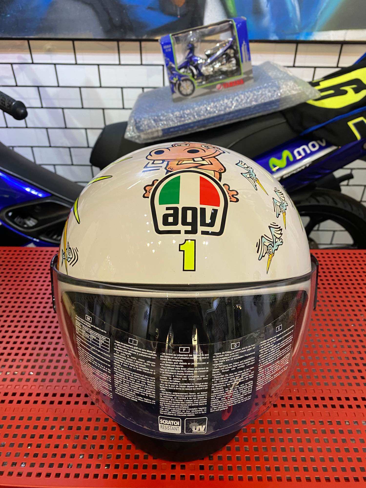 agv bali helmet Official As Roma Copter white, size M. Sports & Outdoors Discover 21 AGV Bali II