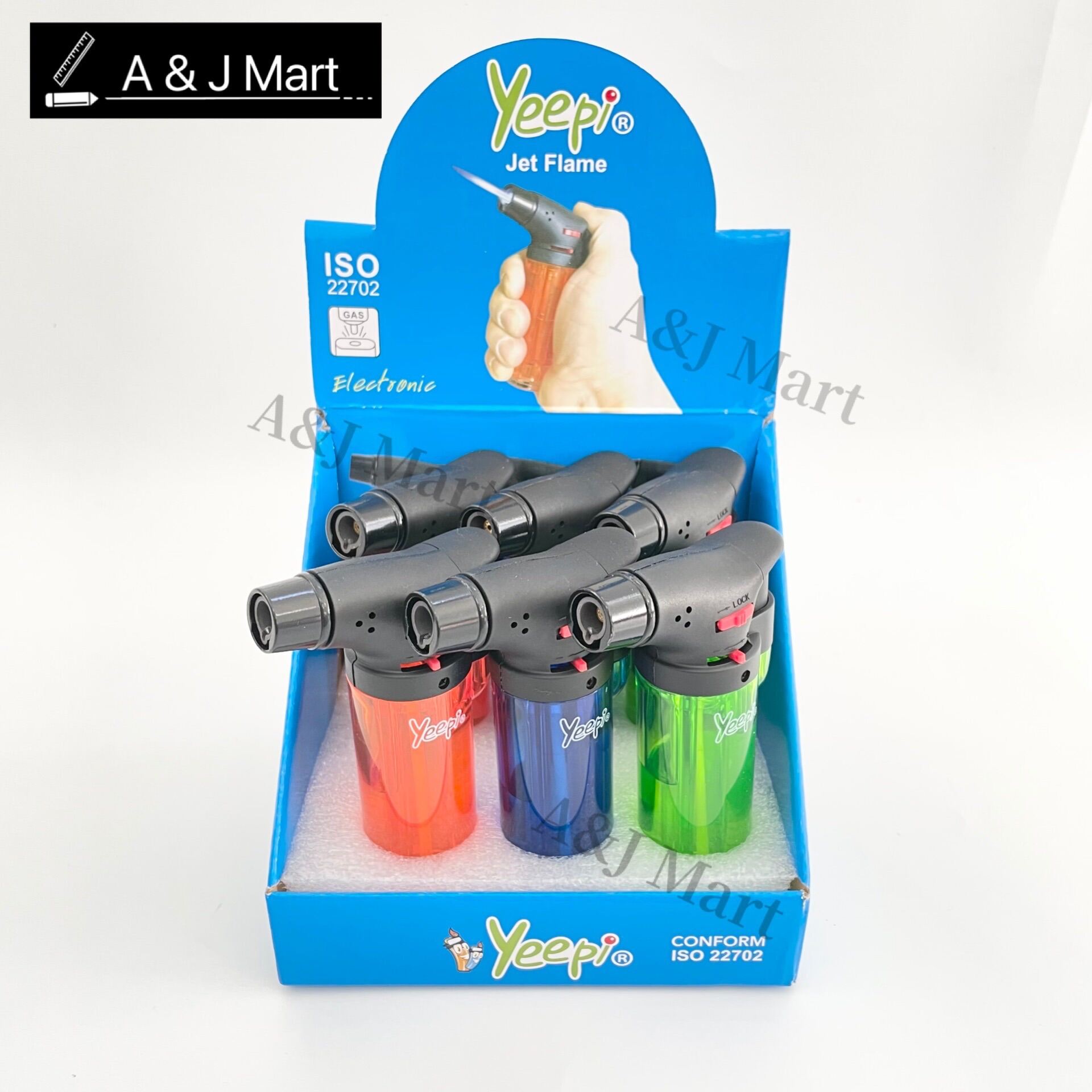 Yeepi Jet Flame Gas Lighter 4200(Random Colour) (1pcs)
