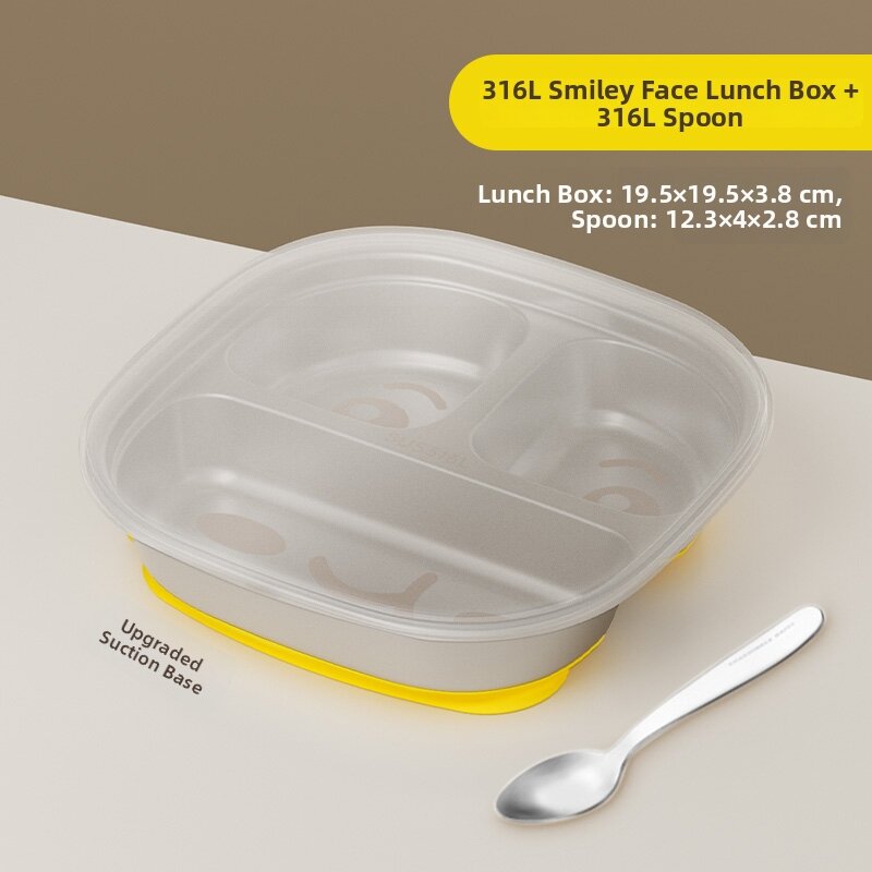 DEMING | Stainless Steel Suction Partition Plate for Baby