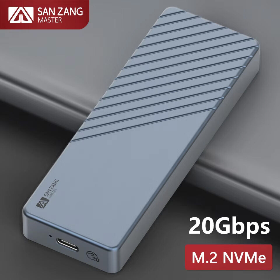 SANZANG External HD SSD Case 20Gbps M.2 NVMe Enclosure USB Type C 3.0 M2 Solid State Hard Drive Disk Storage Box for PC Laptop ราคา 1,169 บาท*ส่งฟรี