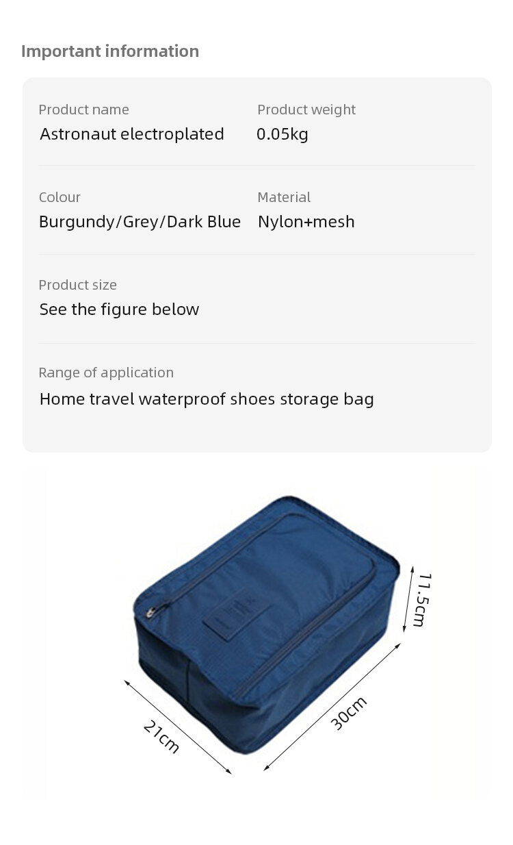 Waterproof Folding Shoe Pouch, Travel Shoe Organizer Bag_voghion.com