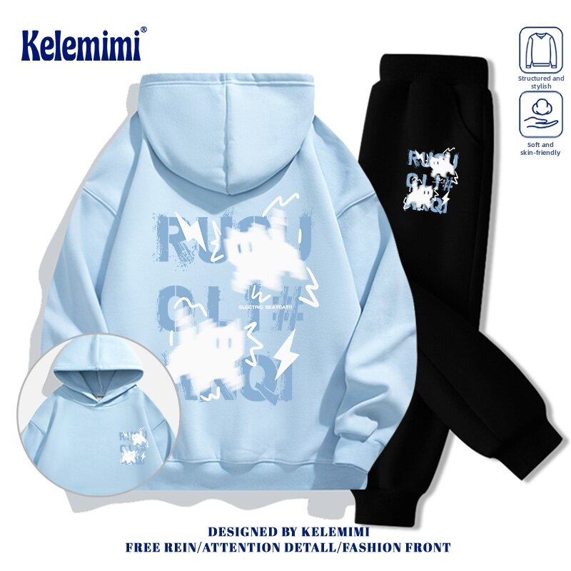 Girls' Fleece Hoodie and Pants Set Harga  115 Ringgit*Penghantaran Percuma