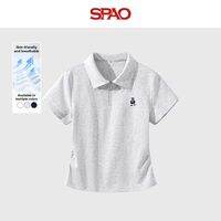 spao | Polo Collar Bear Print Short Sleeve T Shirt