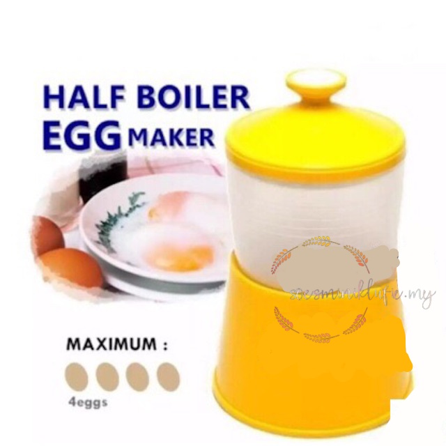 Half Boiler Egg Maker Half Boiled Egg Container Bekas Telur Separuh