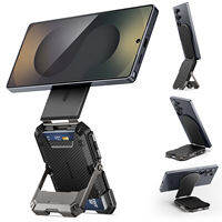 SUPCASE สำหรับ MagSafe กระเป๋าสตางค์แม่เหล็กสำหรับผู้ชาย5กระเป๋าเก็บบัตรปรับขาตั้งได้ RFID การปิดกั้นกระเป๋าใส่นามบัตรโทรศัพท์ขาตั้งกล้องกระเป๋าเก็บบัตรสำหรับ Samsung Galaxy S26/S25 Google Pixel 10และ iPhone 17/16/15